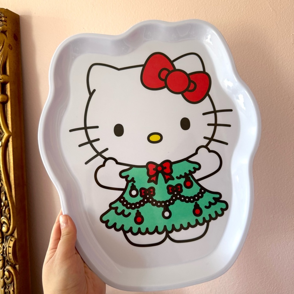 Hello Kitty Christmas Tree Dress Melamine Platter